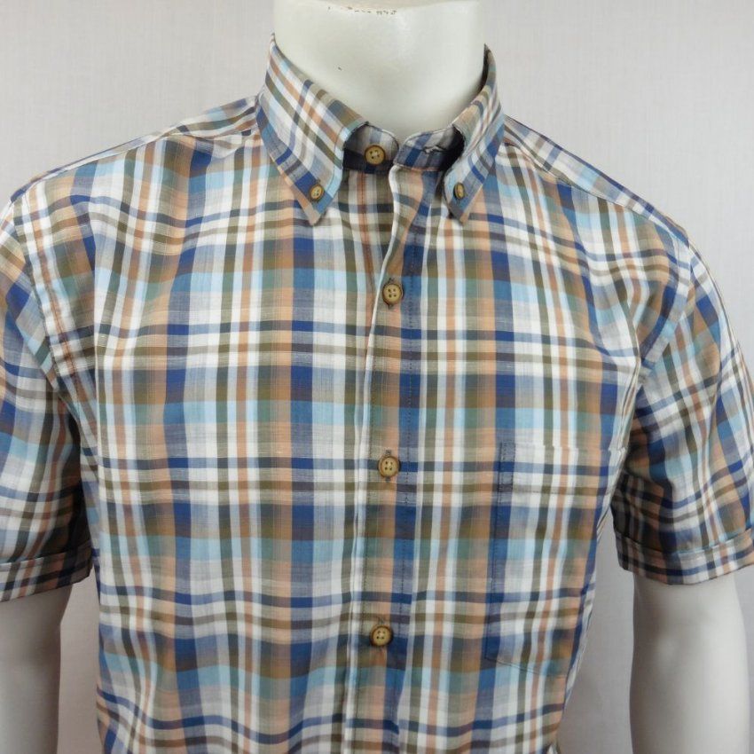 Camisa cuadros verde marrón y azul de Corsare