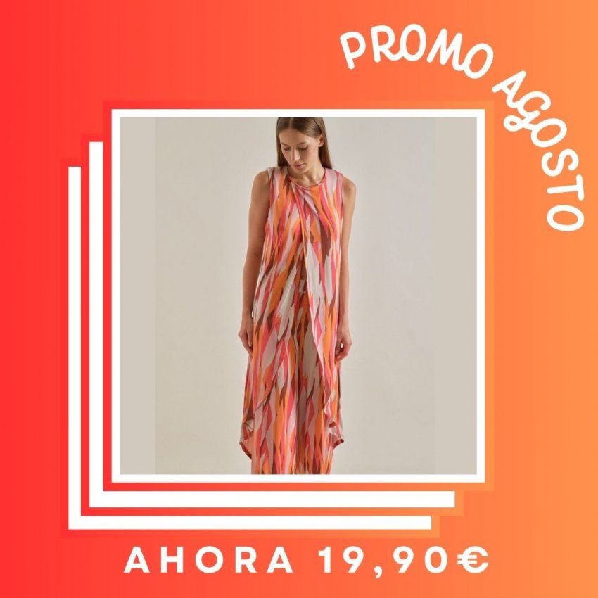 Camiseta túnica rayas deformes de WNT Collection