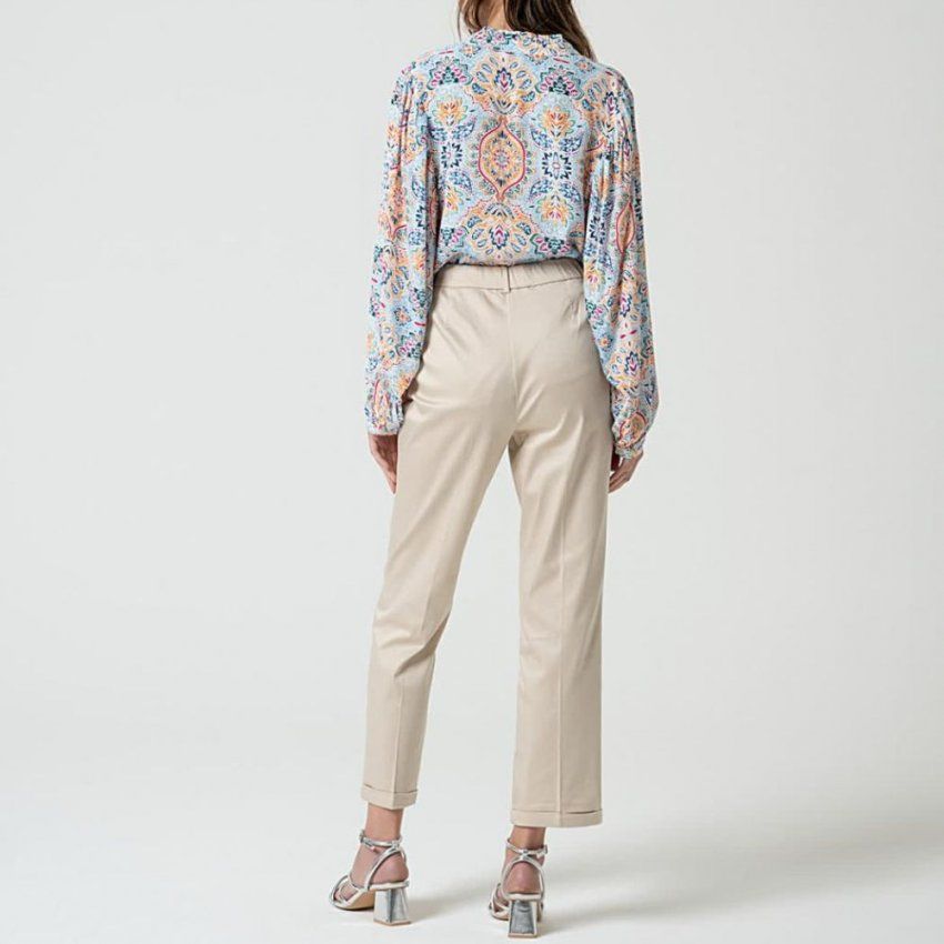 Pantalón de lyocell beige de Surkana