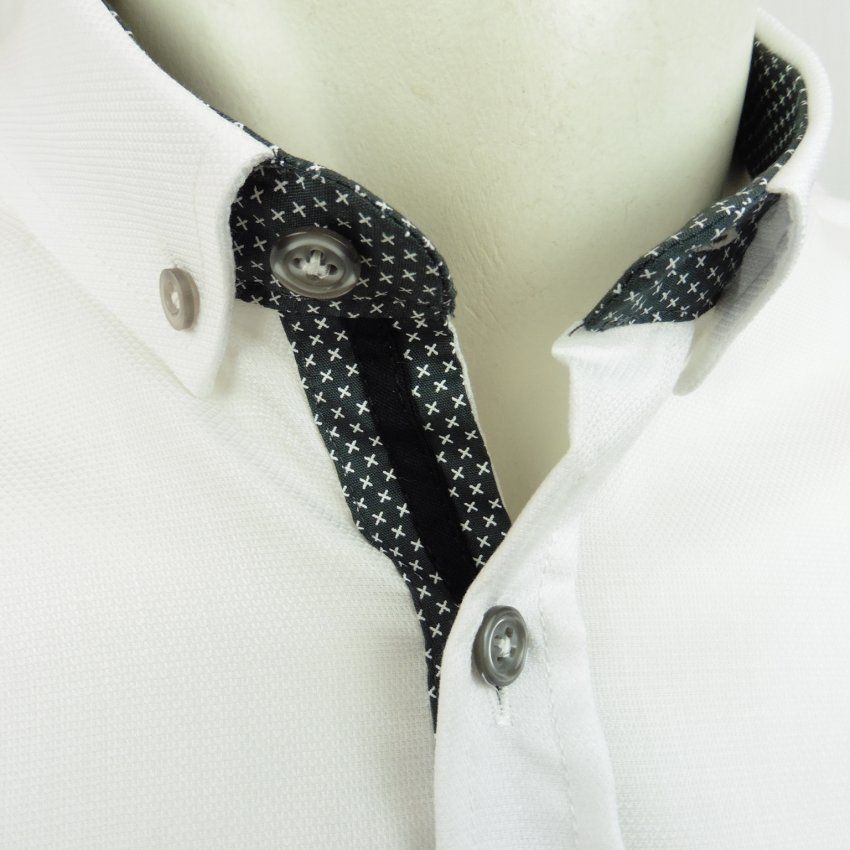 Camisa blanca con interiores mini estrellas de Yellow Skin