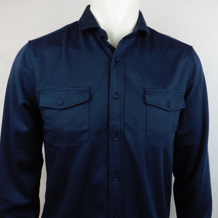 Camisa punto azul marino de Dark & Fish