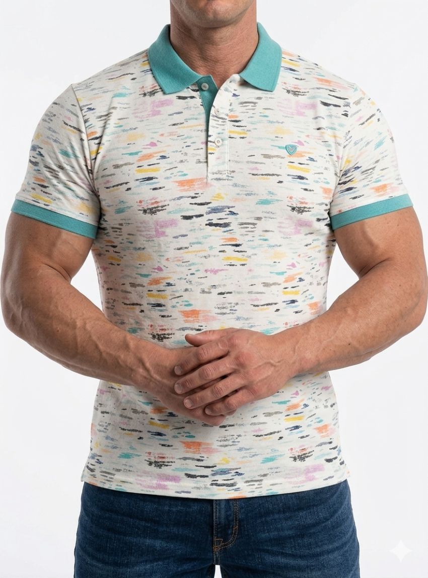 Polo camuflaje multi color de Tomé