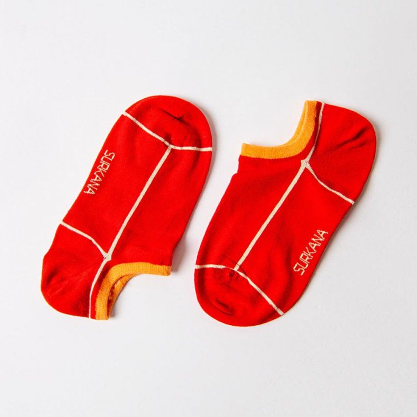 Calcetín invisible rojo de Surkana