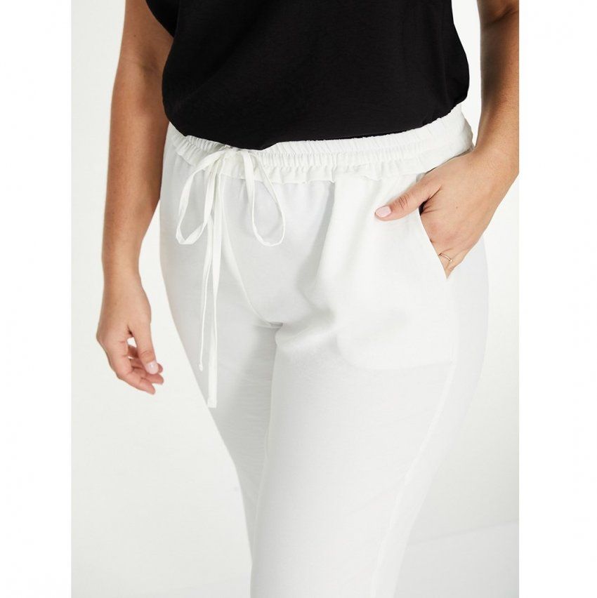 Pantalón poliéster blanco de SPG Woman