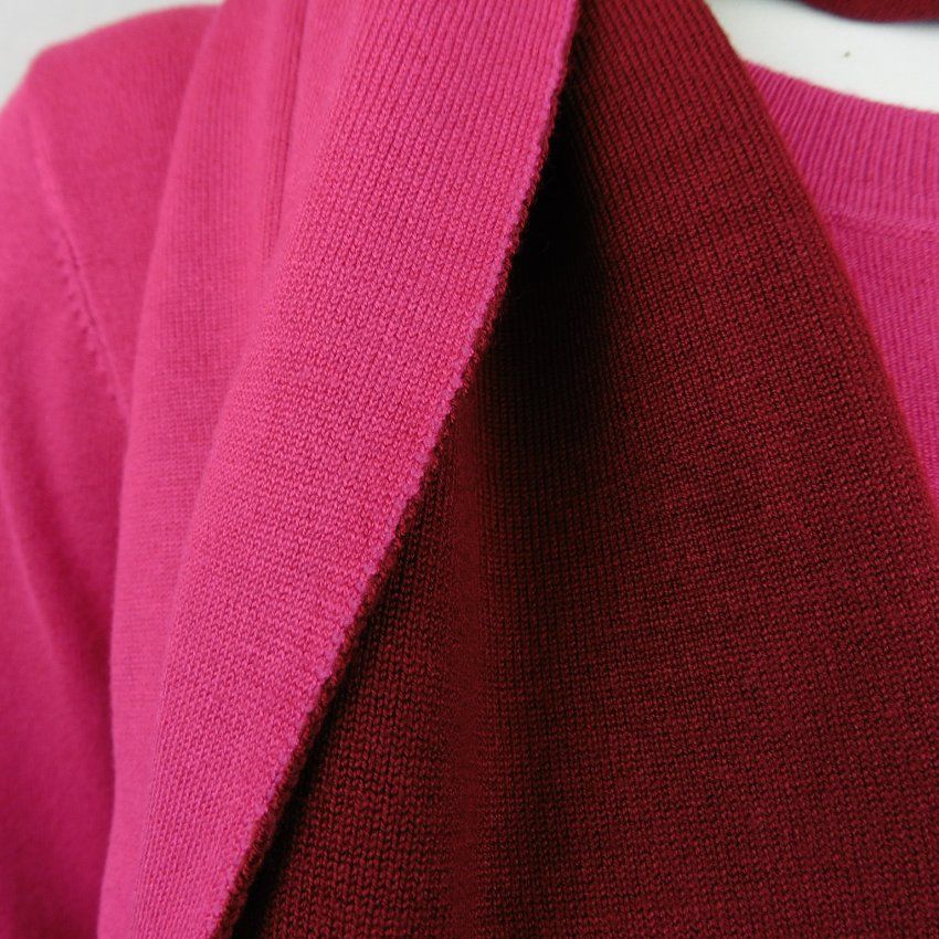 Bufanda de punto granate y fucsia de WNT Collection
