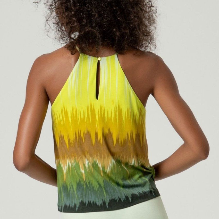 Camiseta tirantes dibujo vertical lima de Surkana