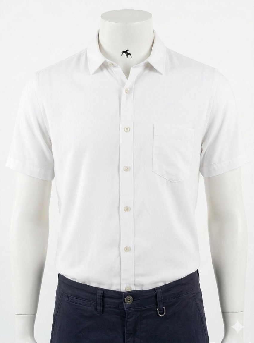 Camisa viscosa blanca de Dos Galgos
