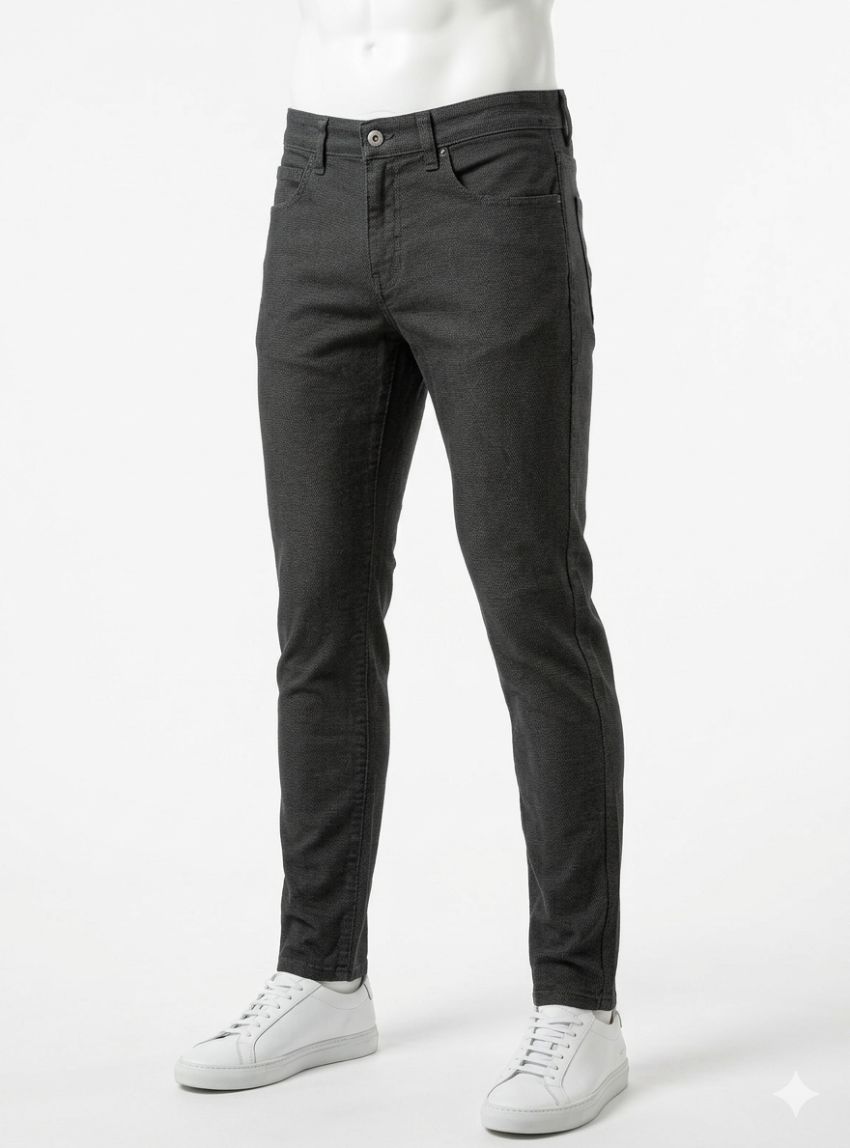 Pantalón 5 bolsillos azul dibujo de West