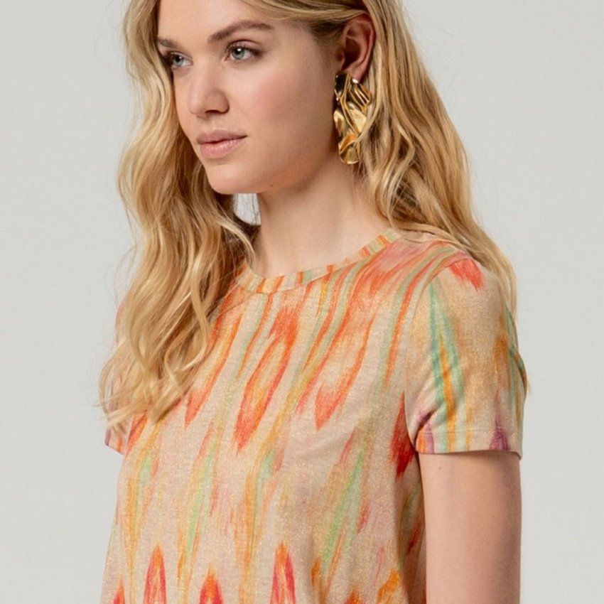 Vestido largo estampado lúrex de Surkana