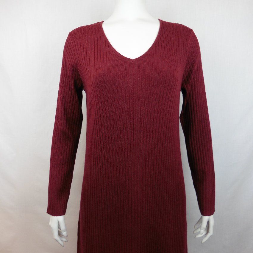 Vestido canalé lúrex granate de WNT Collection