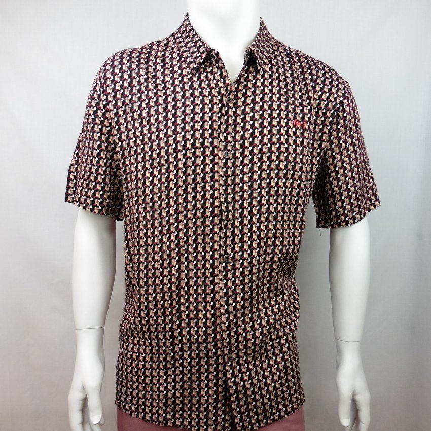 Camisa negra estampado geométrico de Dark & Fish