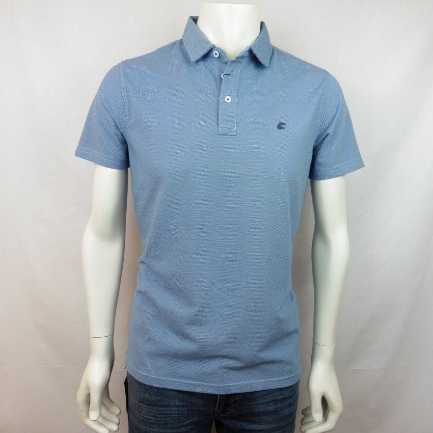 Polo azul micro dibujo de Dos Galgos