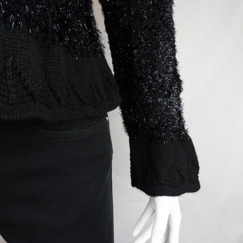 Chaqueta tricot negro brillo de Guitare