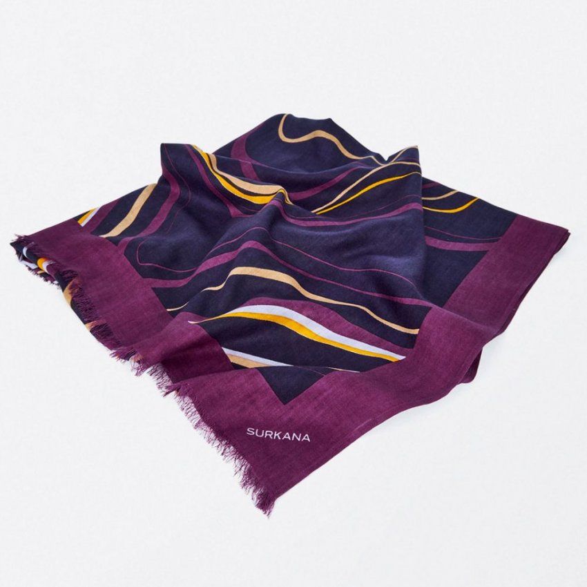Foulard estampado ondas de Surkana