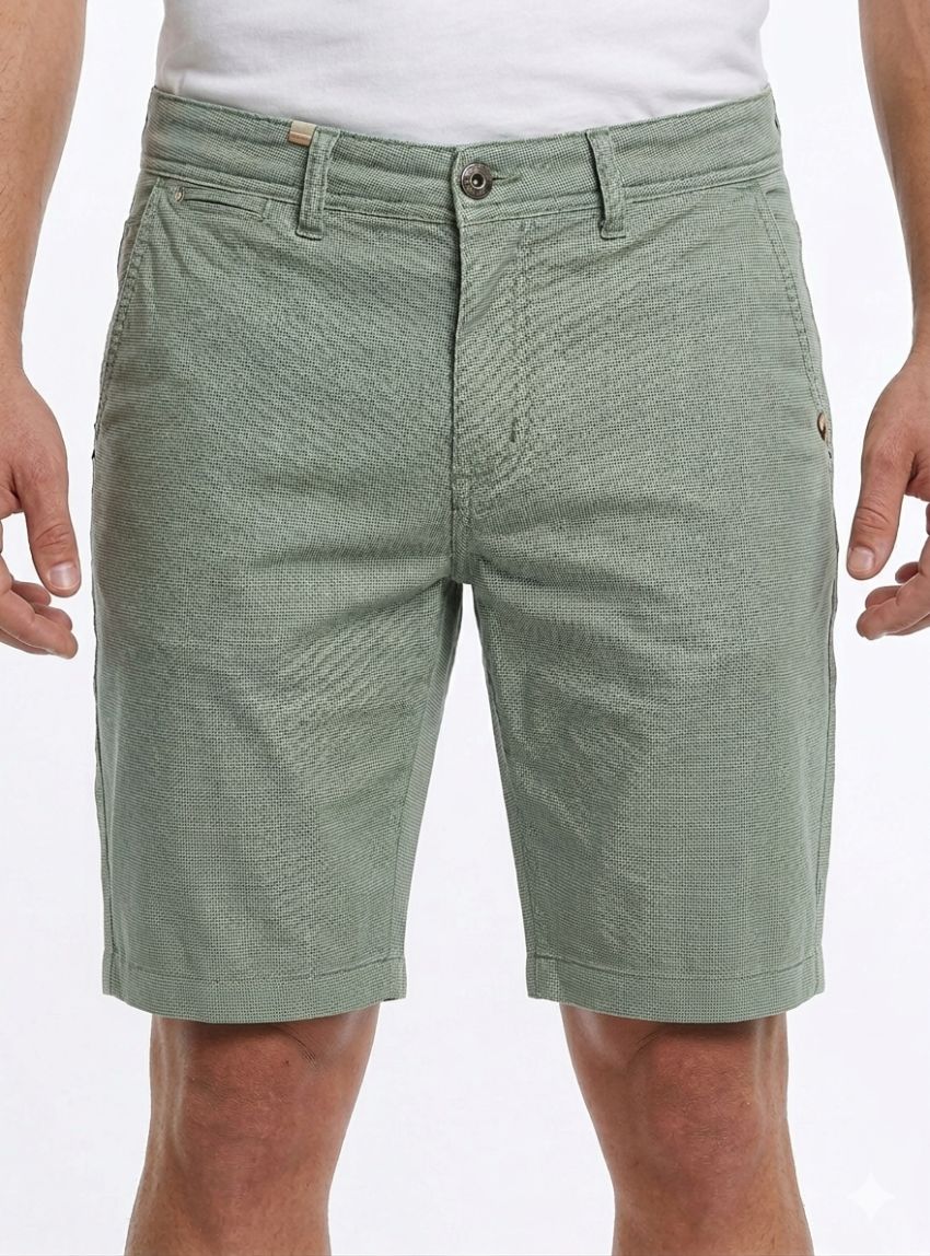Pantalón corto micro dibujo verde de Tayron's