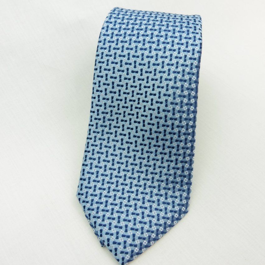 Corbata cadena celeste y azul marino de Boccola