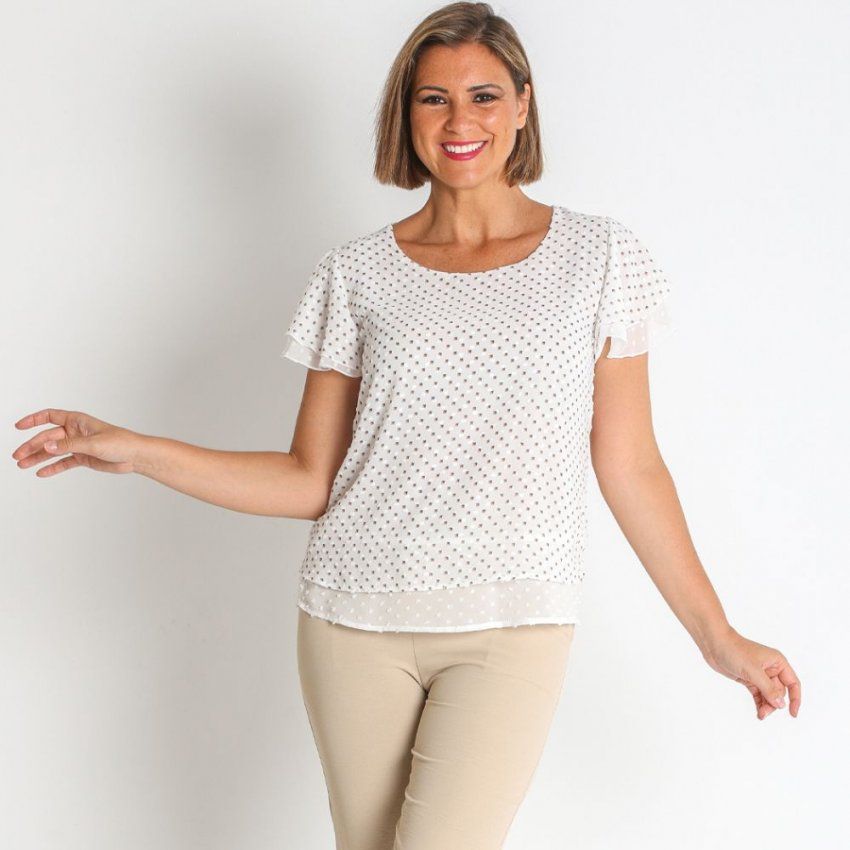 Blusa blanca plumeti de Nayat