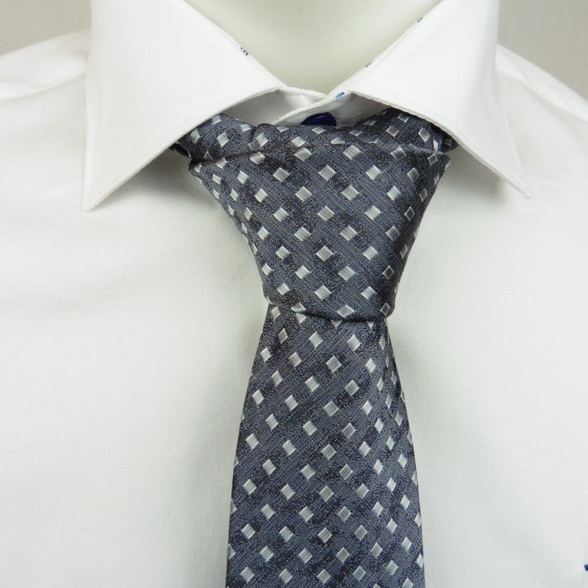 Corbata mini rombo gris de Boccola