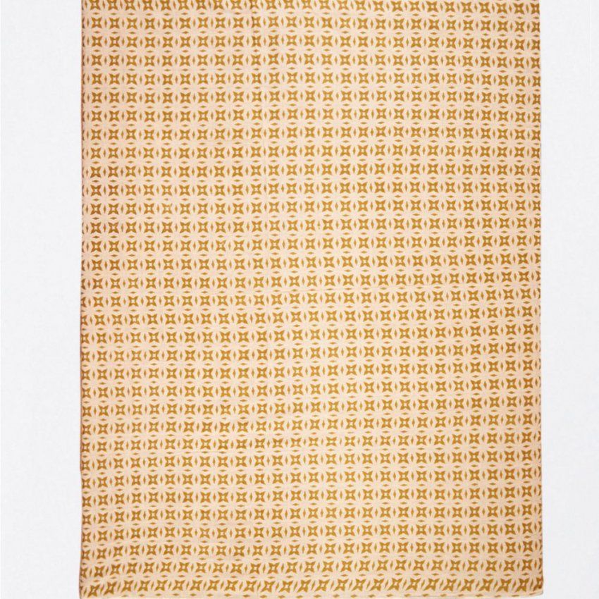 Pañuelo hojas grandes camel, crudo y negro de Surkana