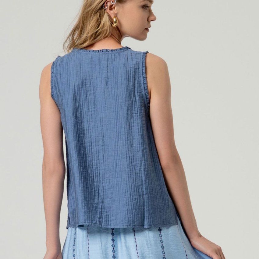 Top azul tejano de Surkana