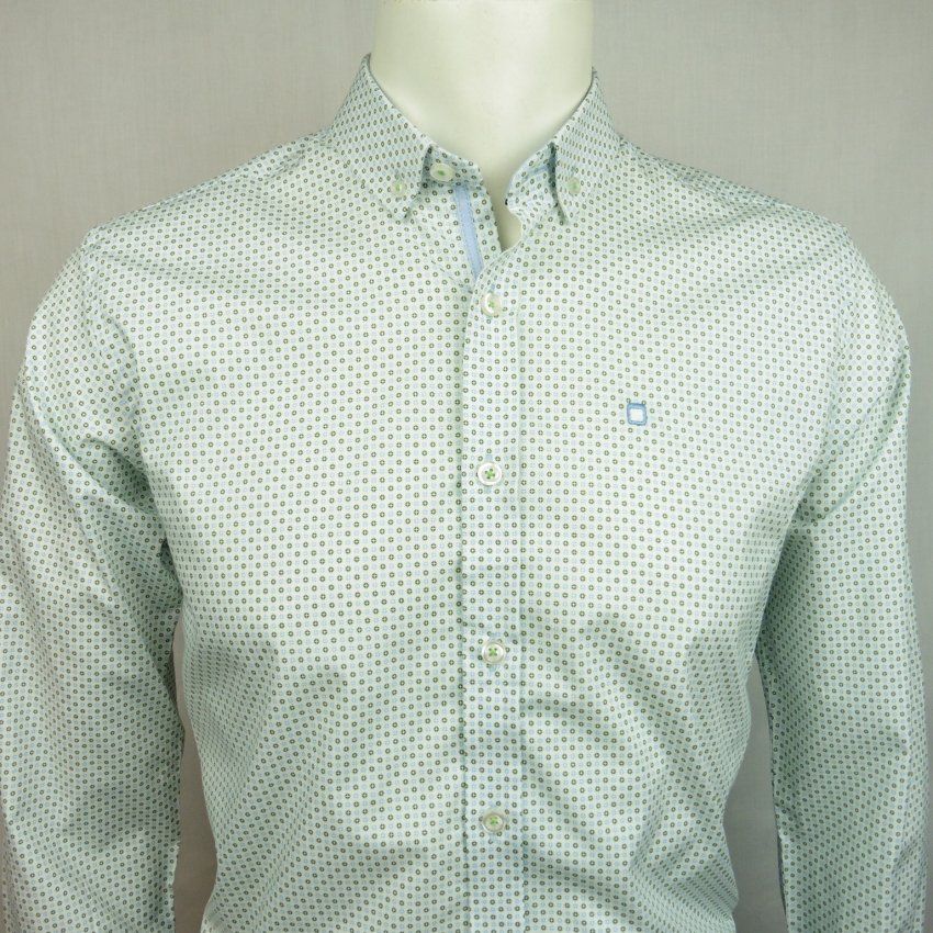 Camisa mini dibujo azul y verde de Yellow Skin