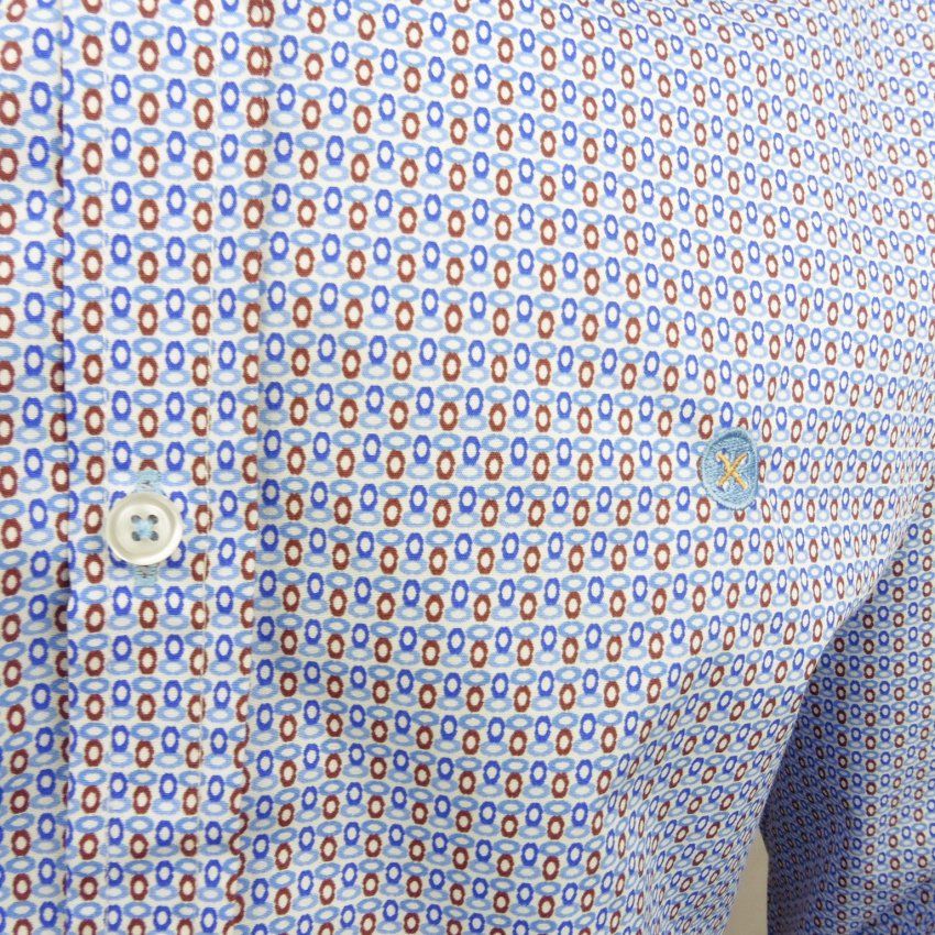 Camisa aros azul y granate de Schickimicki