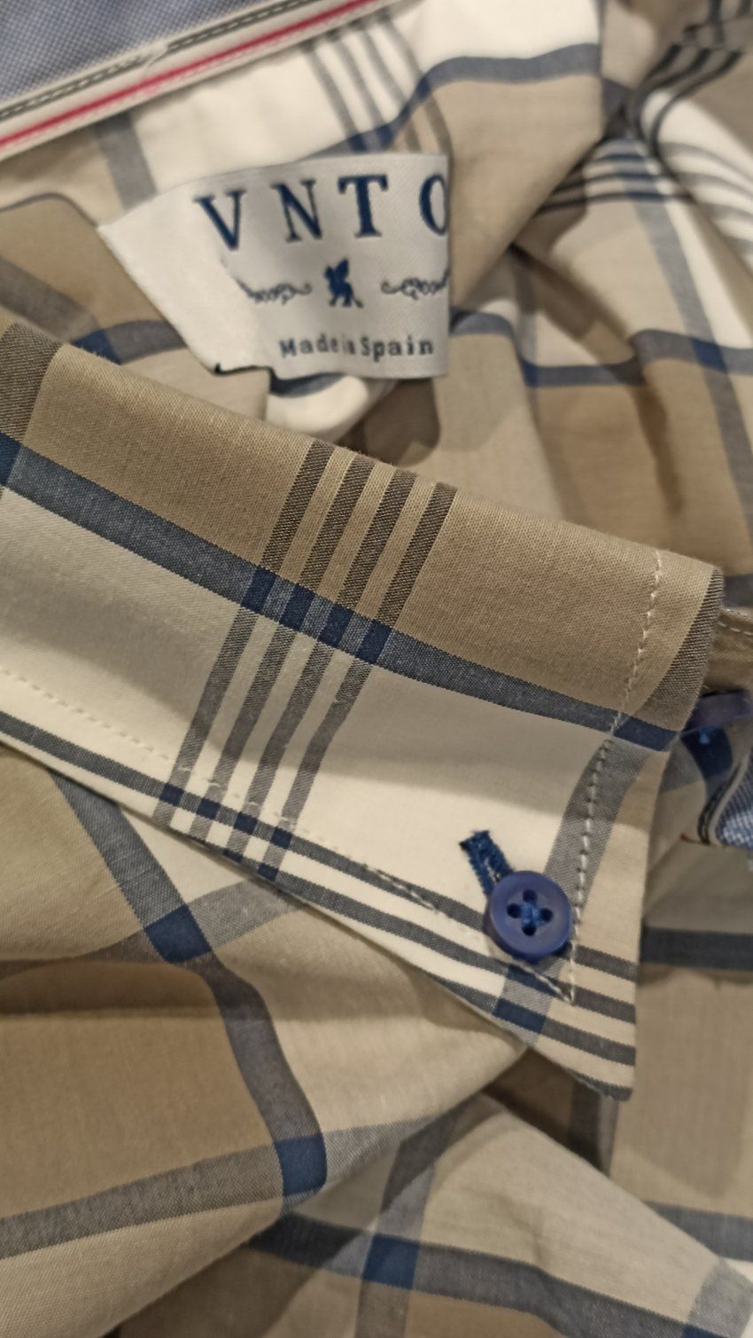 Camisa mc cuadros beige de VNTO