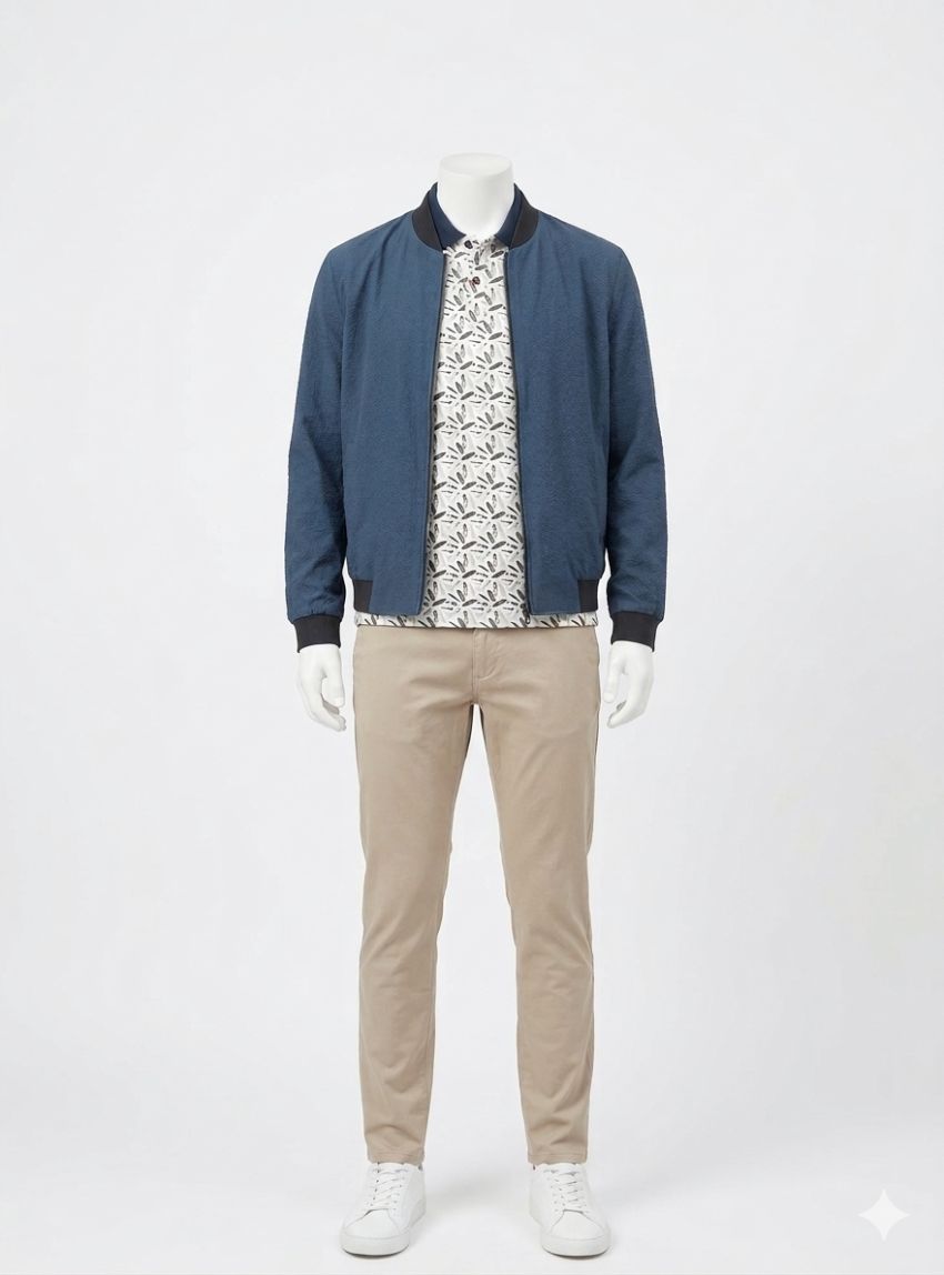 Cazadora reversible azul marino de Dos Galgos