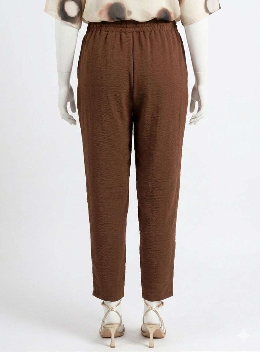Pantalón fluido marrón de Lourdes Castillo