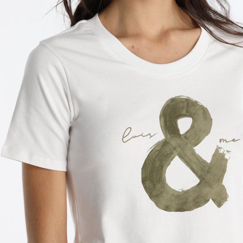 Camiseta blanca dibujo verde de Lois