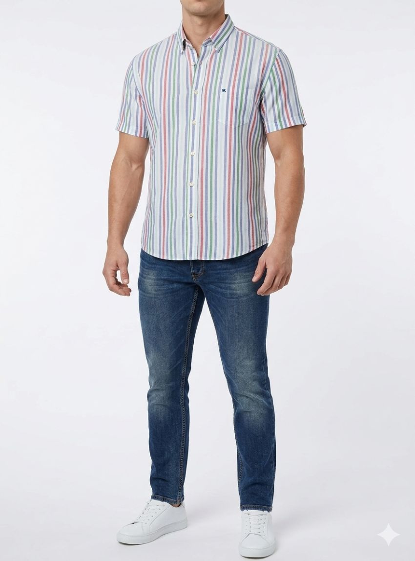 Camisa mc rayas anchas de VNTO
