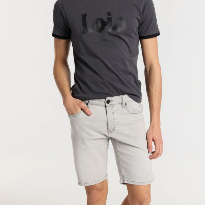 Pantalón corto vaquero gris claro de Lois