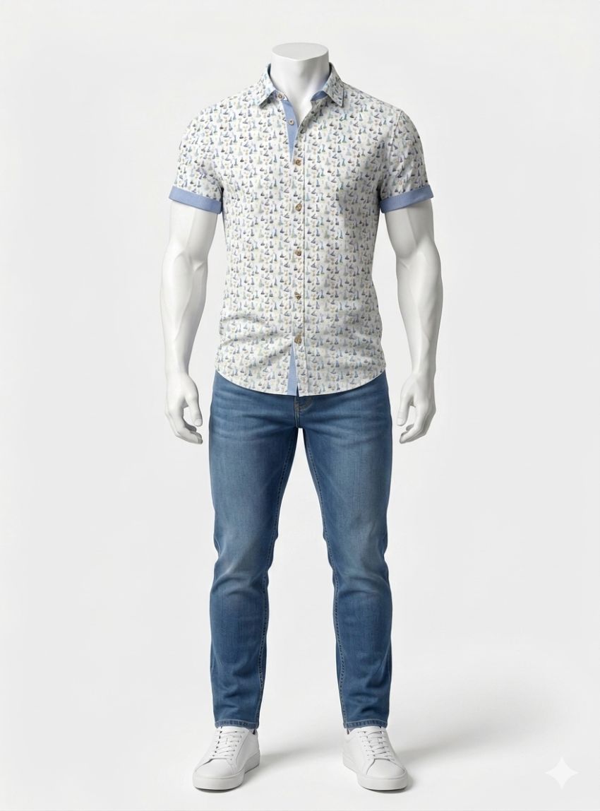 Camisa estampado barcos de Corsare