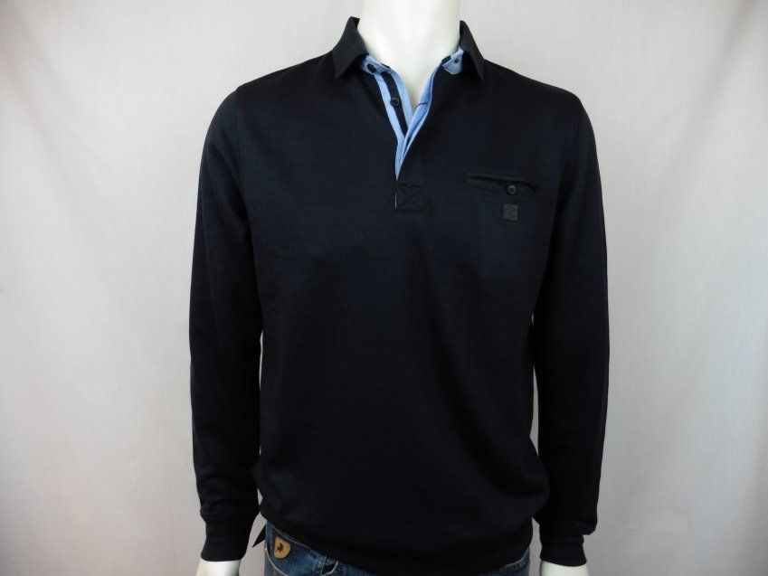 Polo azul marino con goma abajo de Dos Galgos