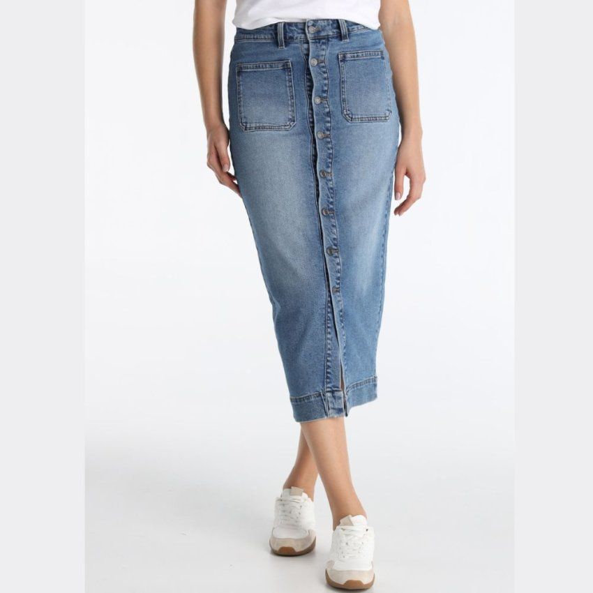 Falda vaquera larga botones de Lois