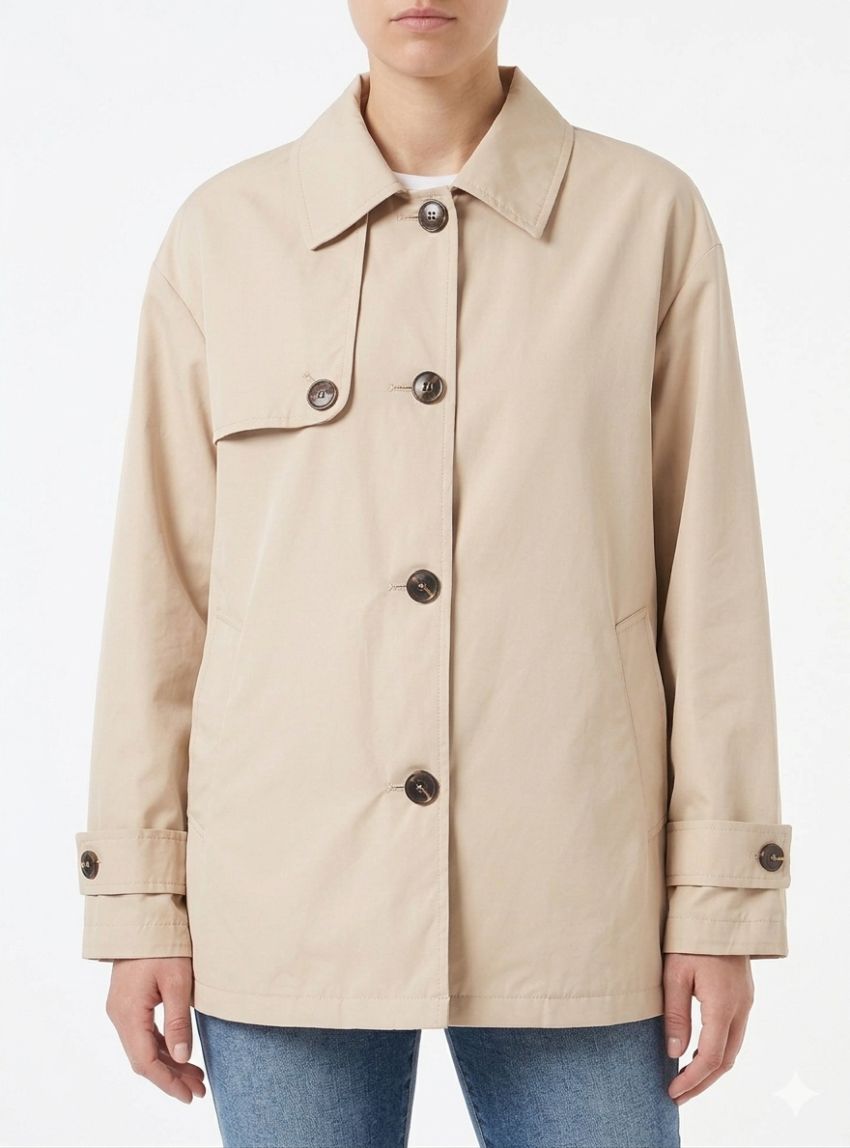 Cazadora tipo gabardina beige de WNT Collection
