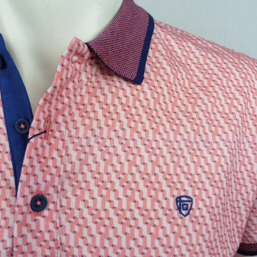 Polo zig zag mini dibujo salmón de Tomé