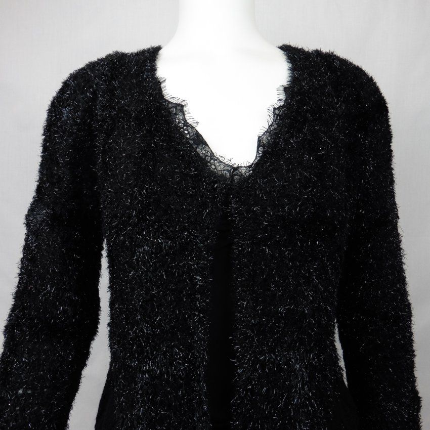 Chaqueta tricot negro brillo de Guitare