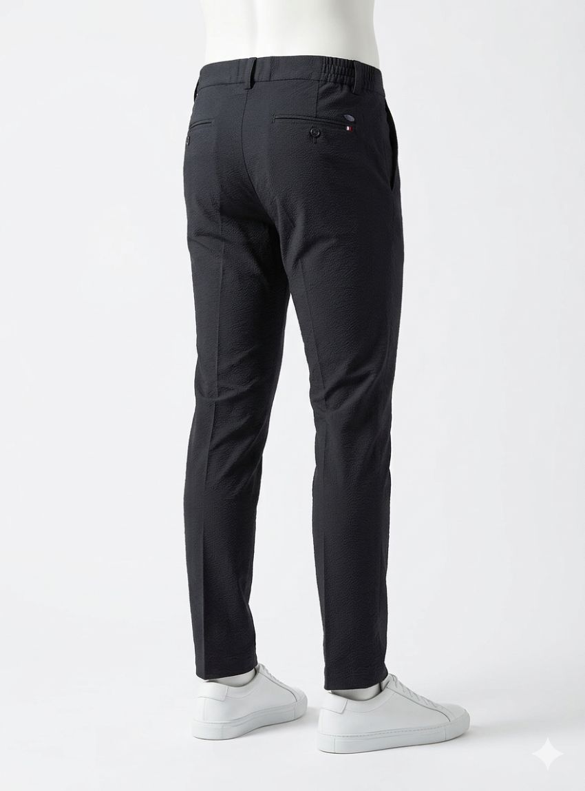 Pantalón goma cintura azul marino de Alexander & Co.