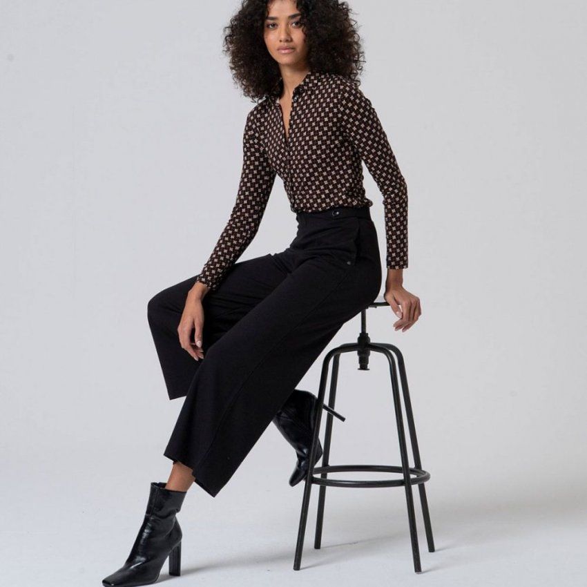 Pantalón punto tobillero negro de Surkana