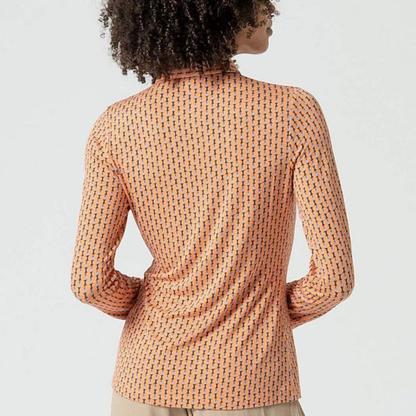 Camisa de punto naranja estampada de Surkana