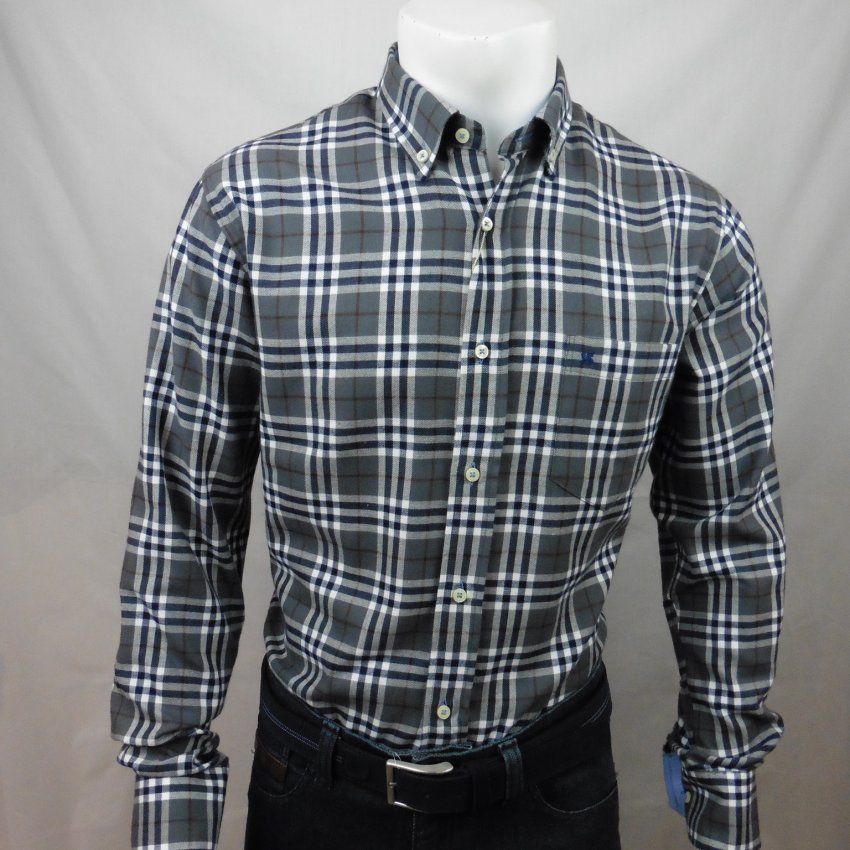 Camisa cuadros gris viella de VNTO