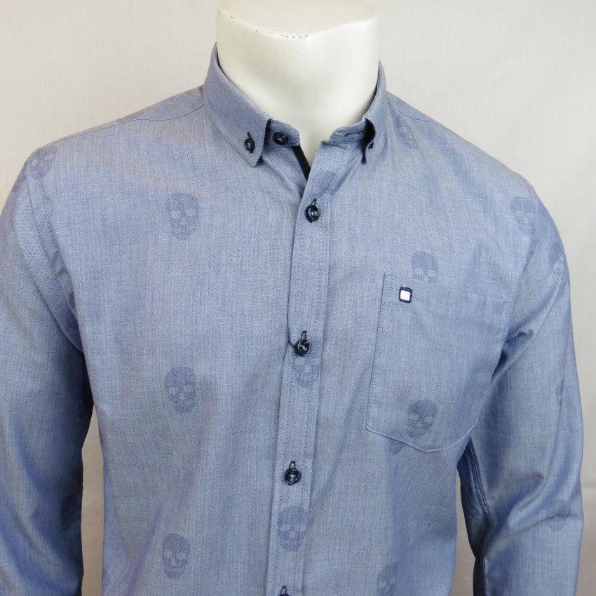 Camisa espiga calavera de Yellow Skin