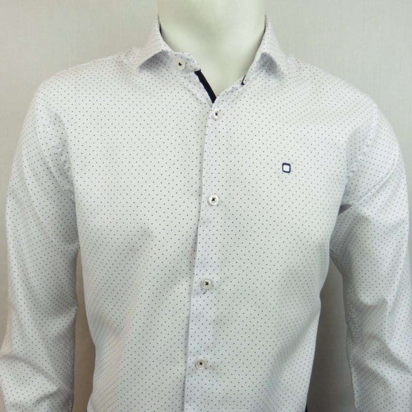 Camisa micro rombos azules de Yellow Skin