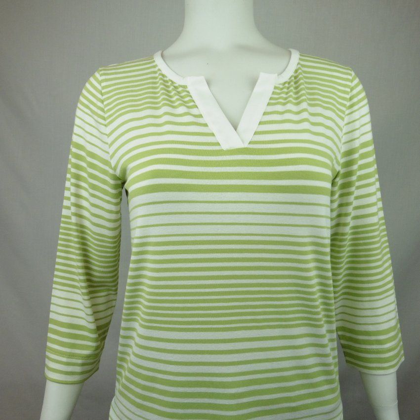 Camiseta rayas pistacho de Guitare