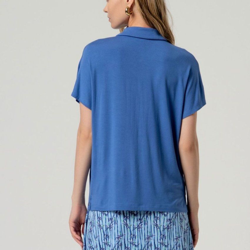 Camisa manga caida azul de Surkana