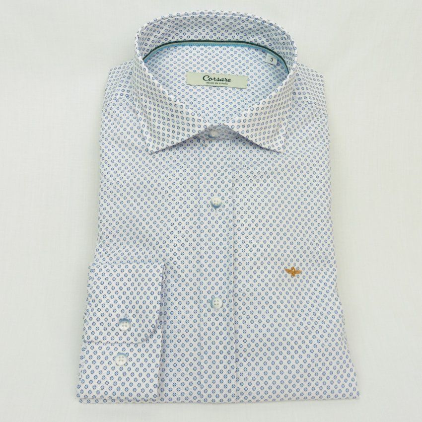 Camisa mini rombos azules de Corsare