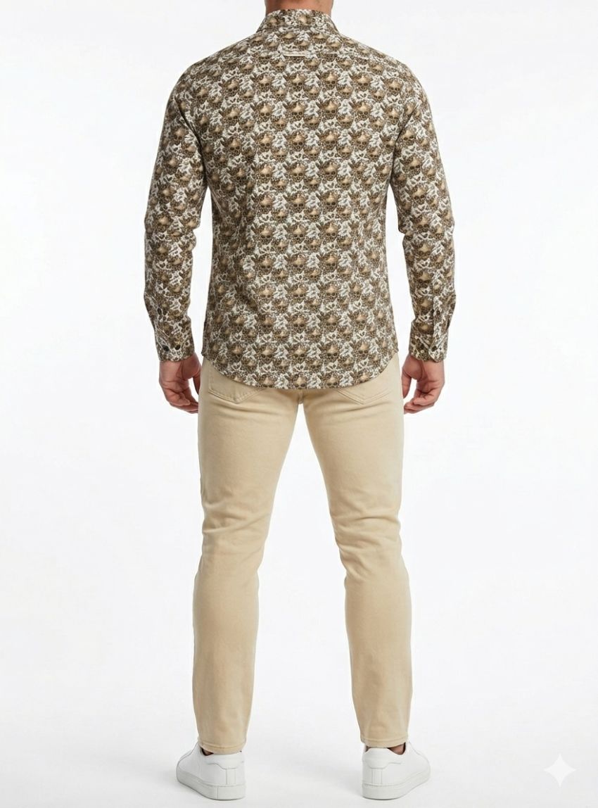 Camisa calaveras y mariposas de Yellow Skin