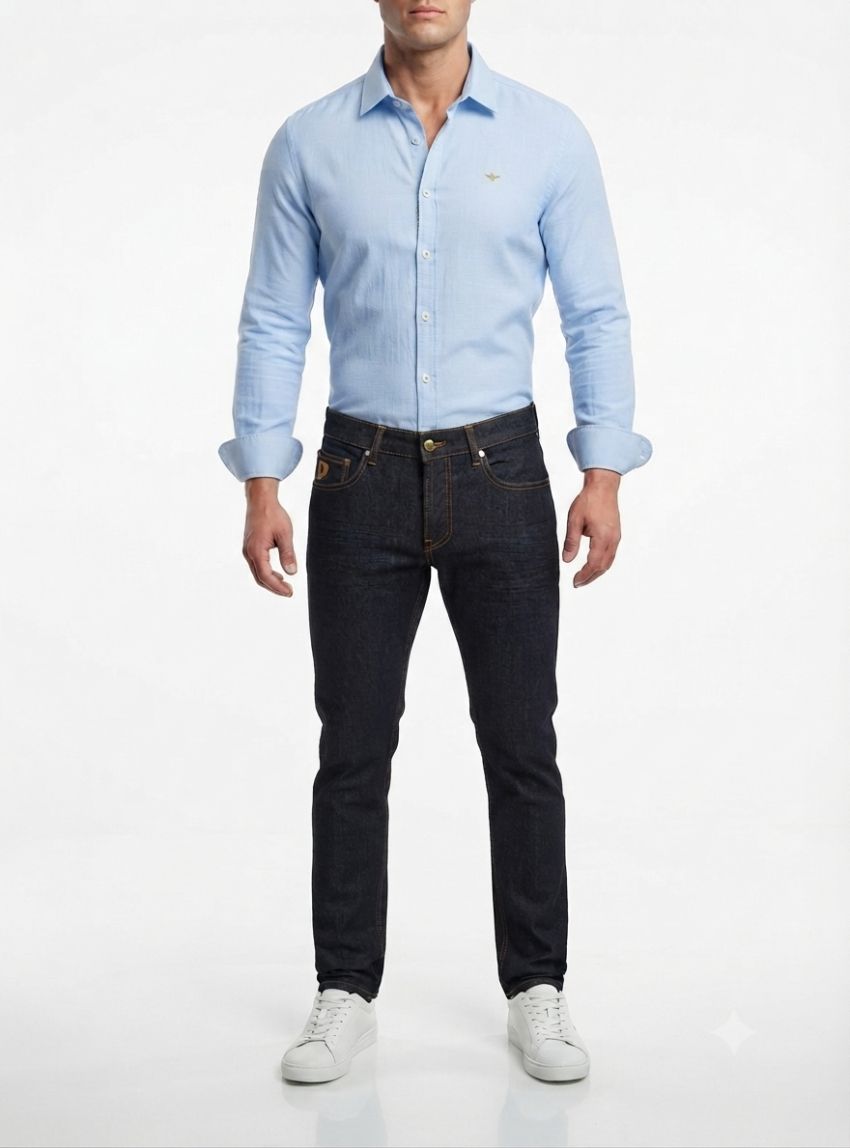 Camisa celeste mil puntos de Corsare