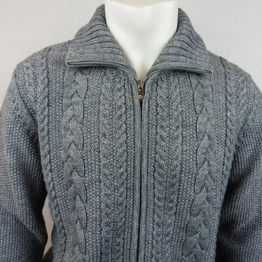 Chaqueta punto gris ochos de Tomé
